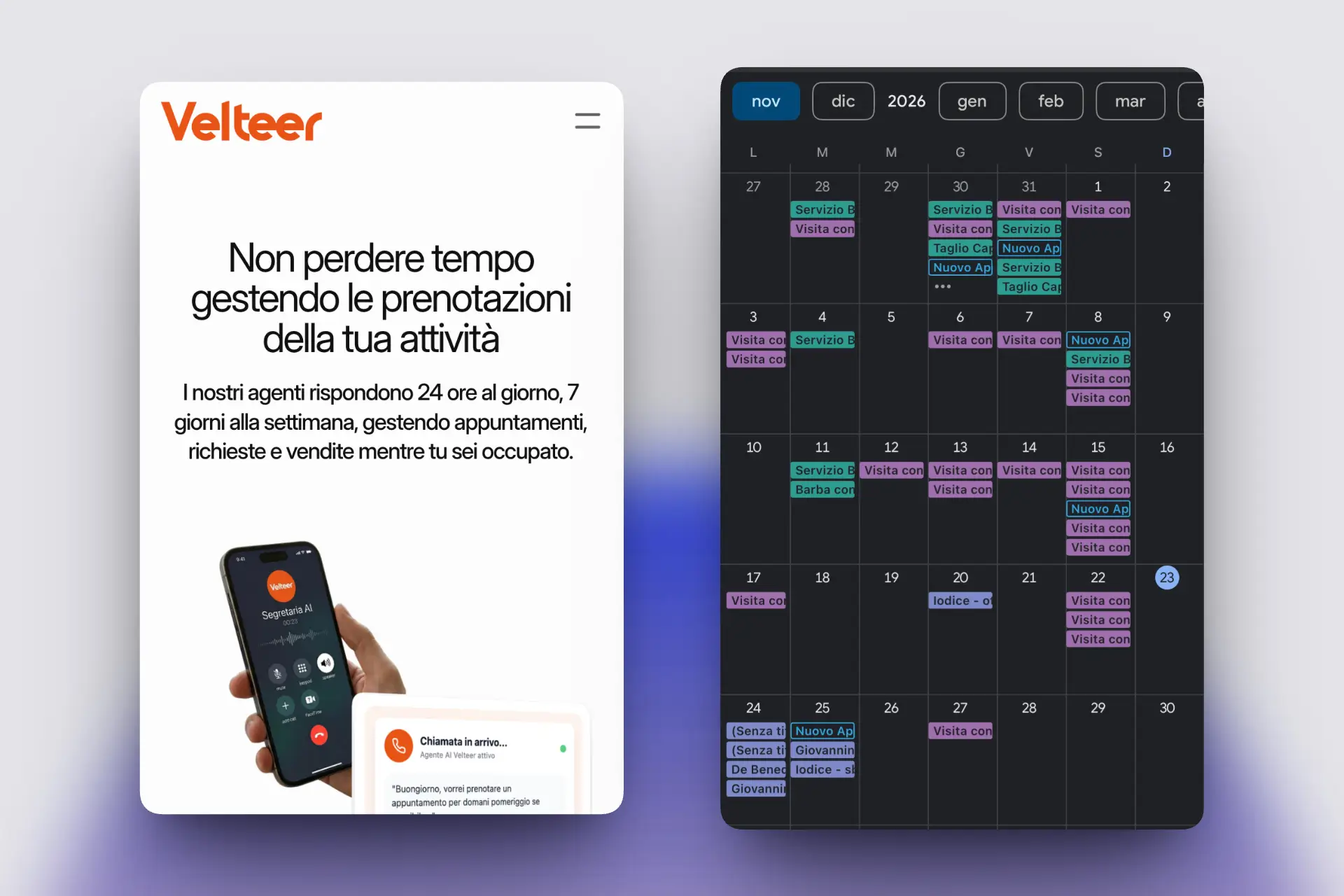 Citas agendadas automáticamente en el calendario
